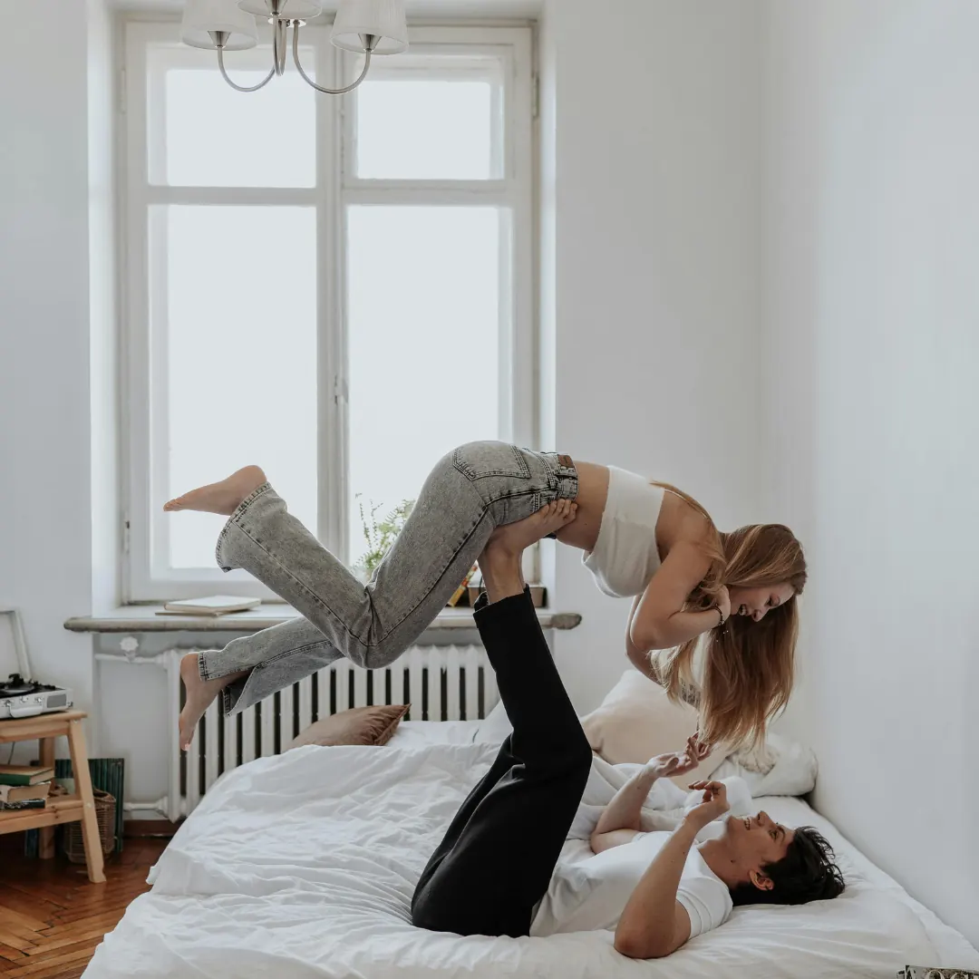 young couple having fun